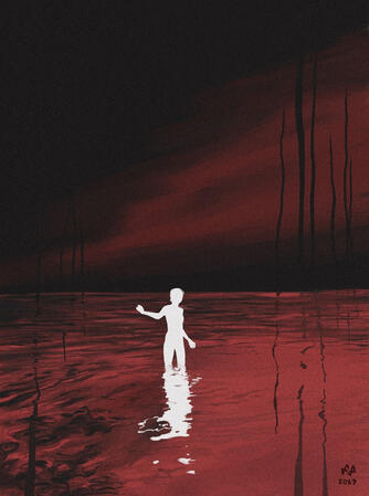 "Suddenly I Felt Like a Horrible Person" (2024), digital illustration