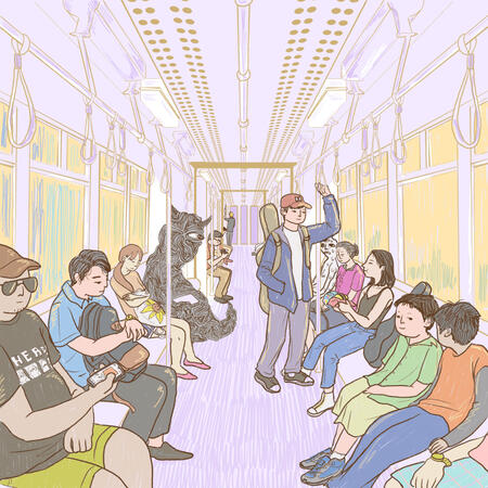 "Old Friends in the City EP" - Benny Manaligod (2022), digital illustration, commission