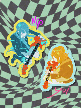 "Mio &amp; Yui" (2024), digital illustration