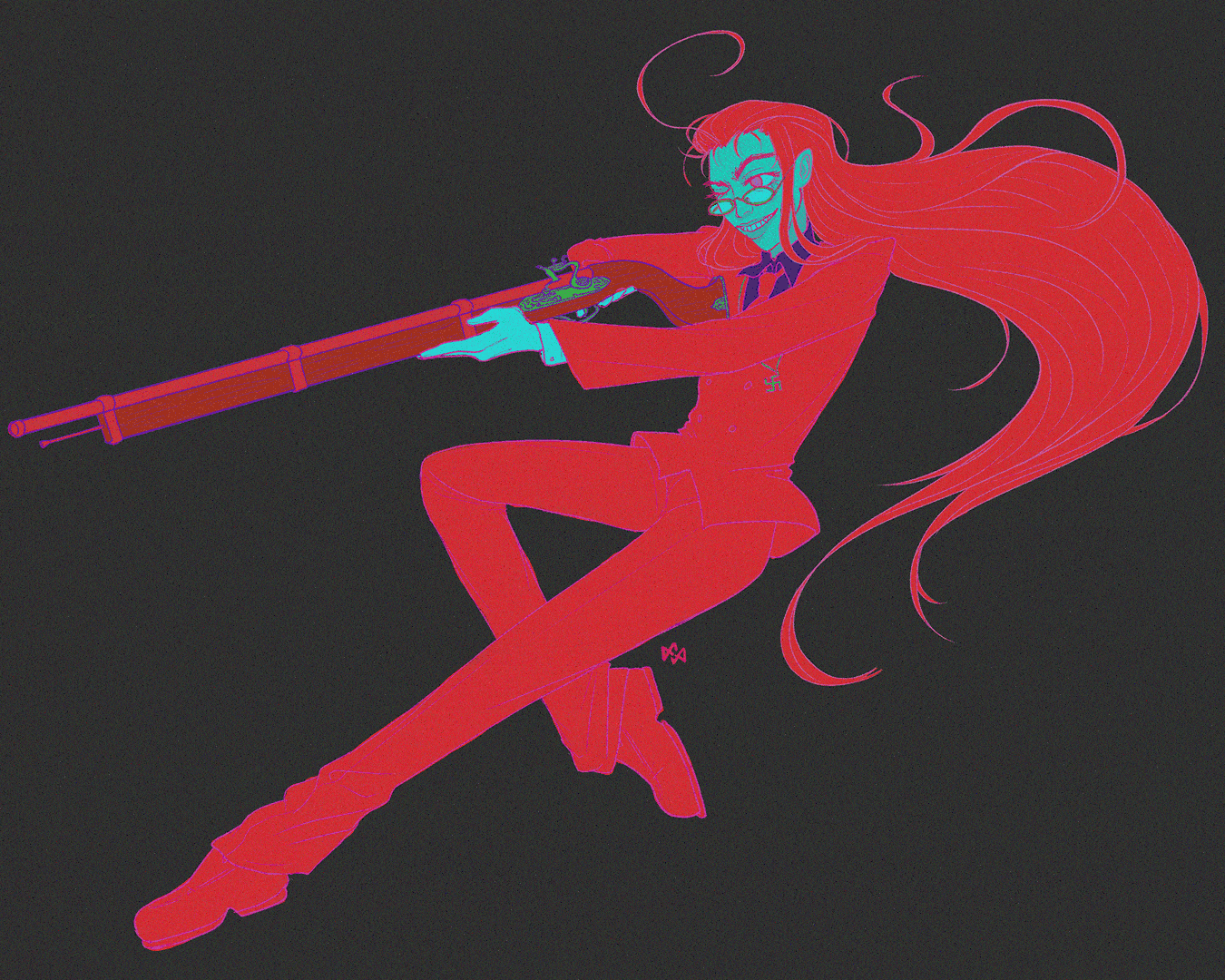 "Rip Van Winkle (Hellsing)" (2025), digital illustration