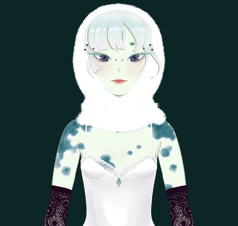 "Fumikuri alt" (2023) vtuber model design &amp; half-body rig