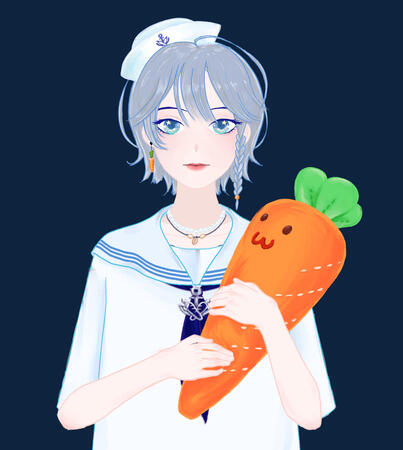"Carrot Mayor" (2025) vtuber model design &amp; half-body rig